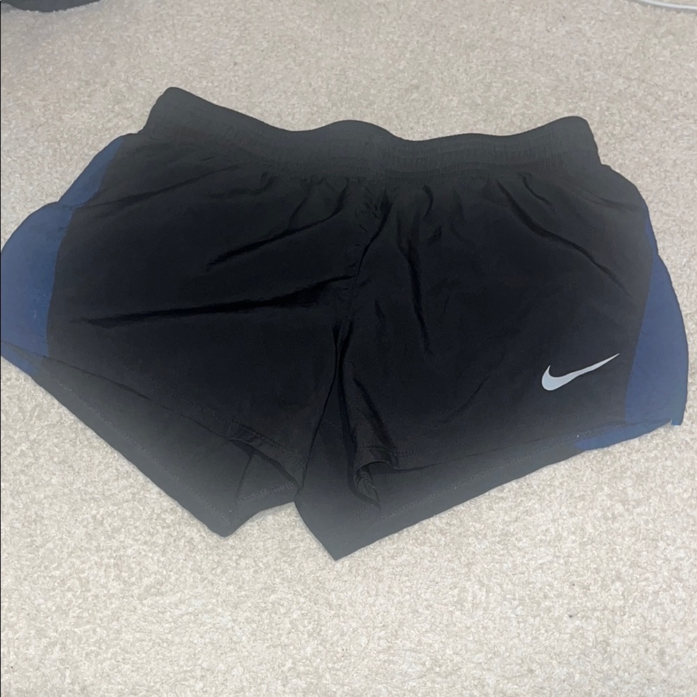 Nike girls Athletic Shorts in Black and Blue